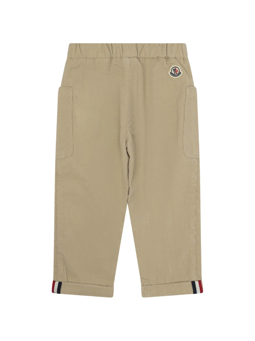 Moncler Enfant logo-patch corduroy trousers Beige