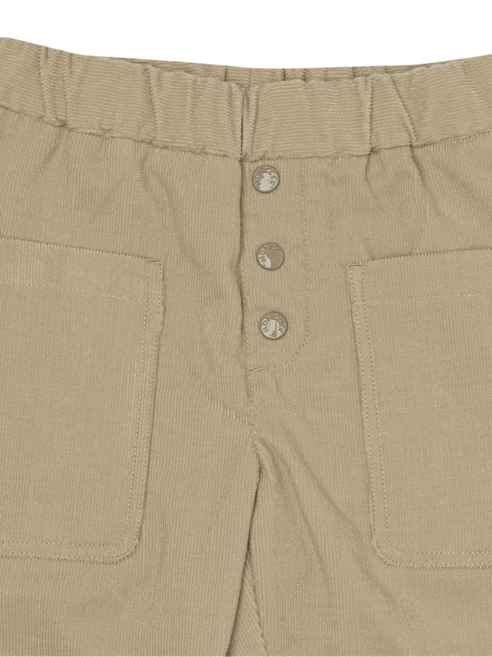 Moncler Enfant logo-patch corduroy trousers Beige