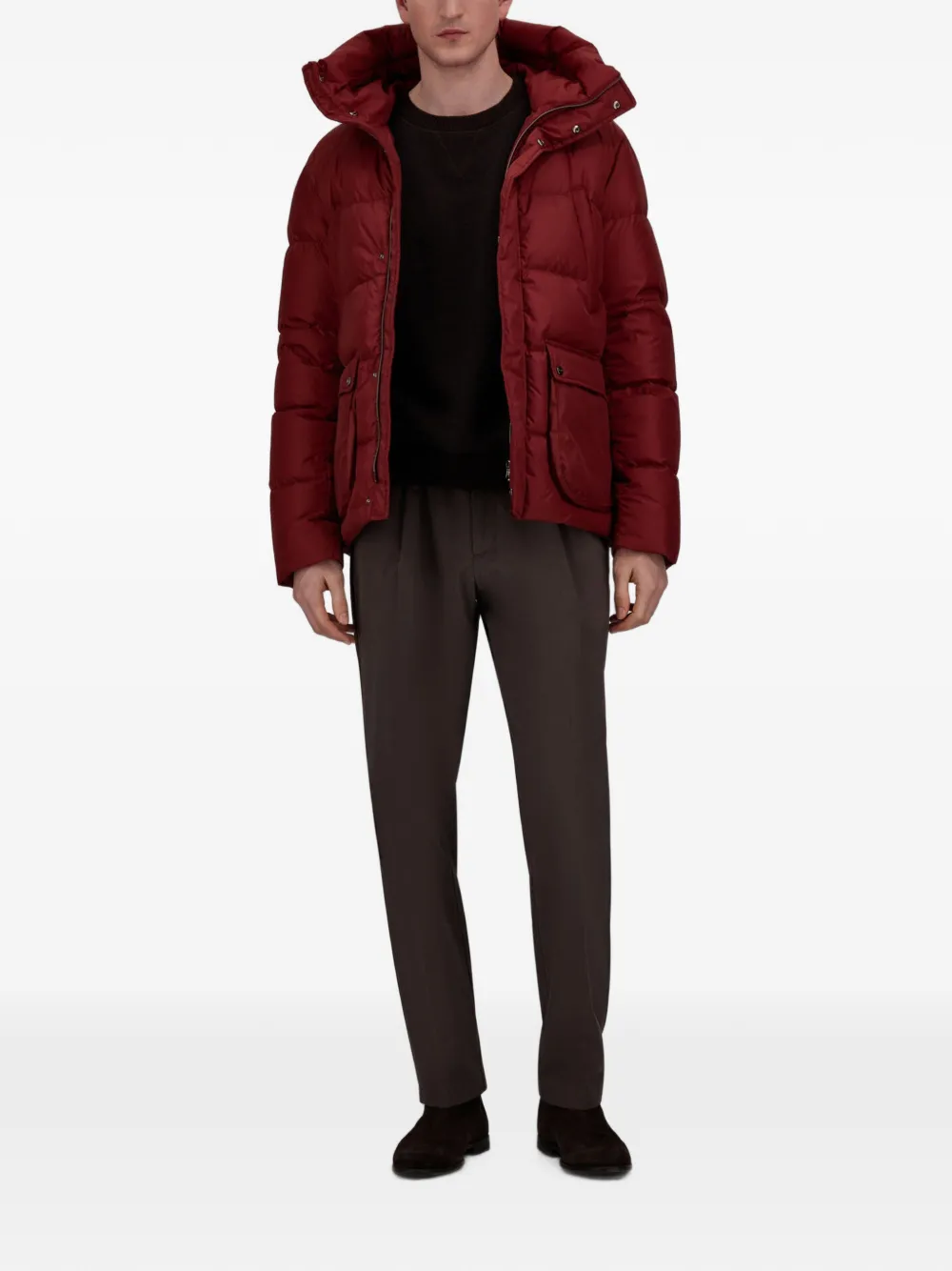Herno Sweater met ronde hals Bruin