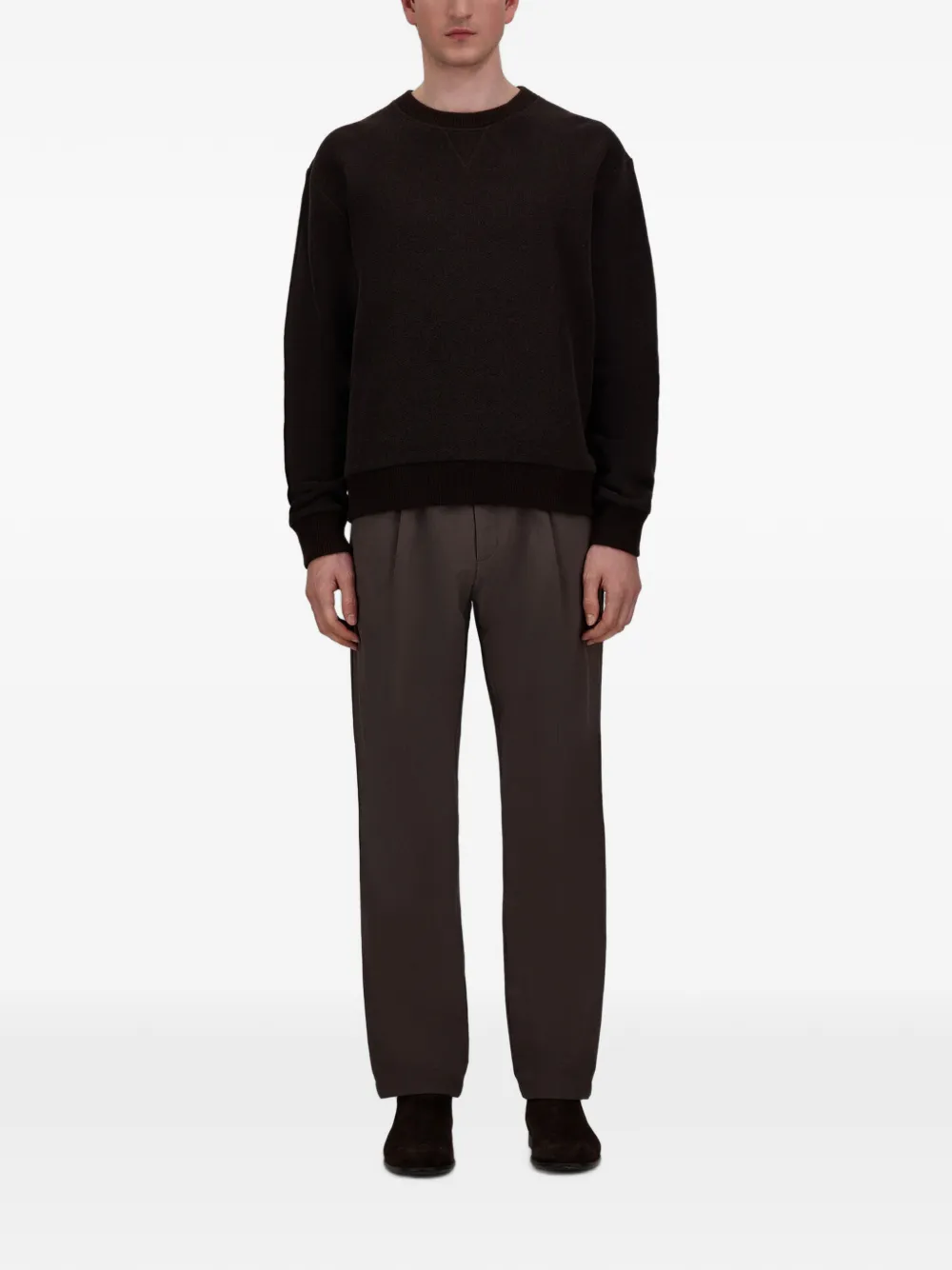 Herno Sweater met ronde hals Bruin