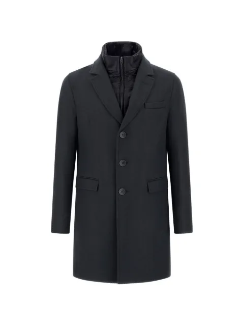 Herno layered single-breasted coat