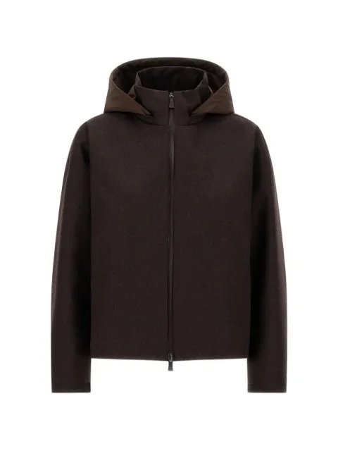 Herno hooded flannel jacket