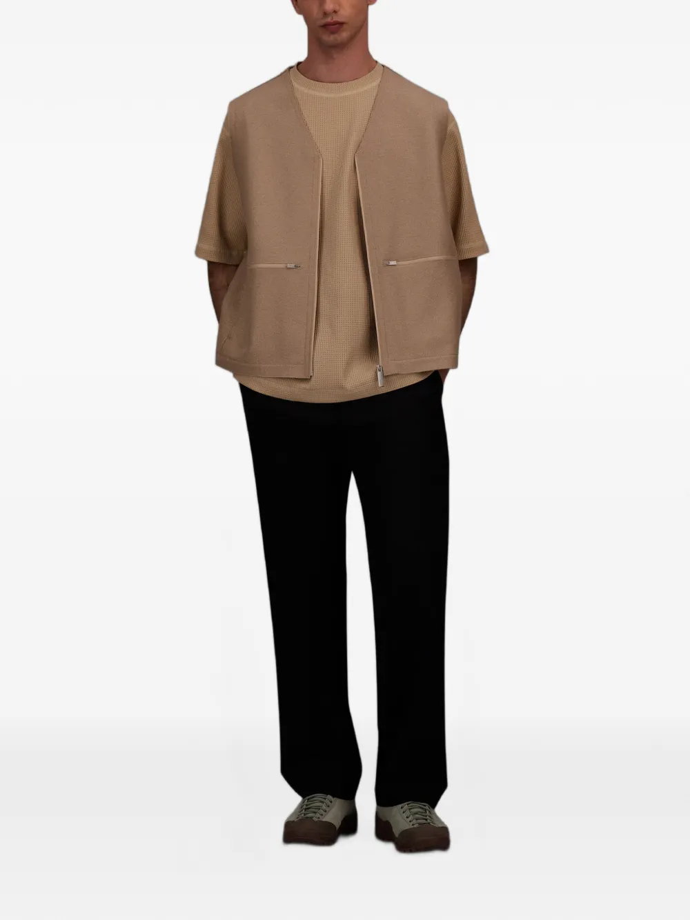 Laminar Bodywarmer met rits Bruin