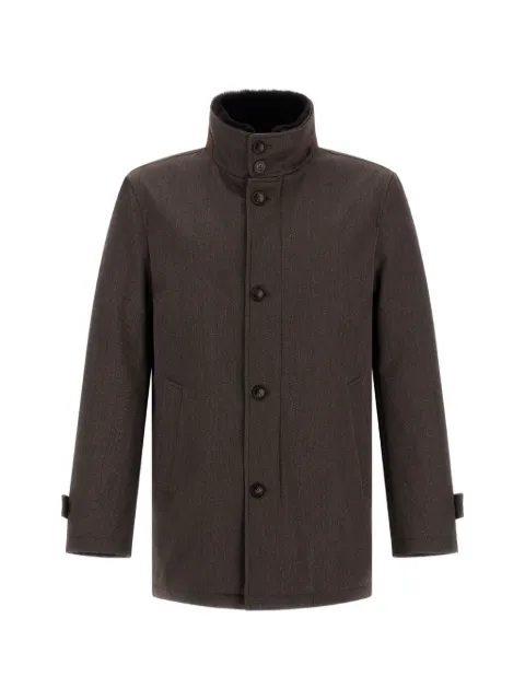 Herno Mantel mit Shearling-Kragen