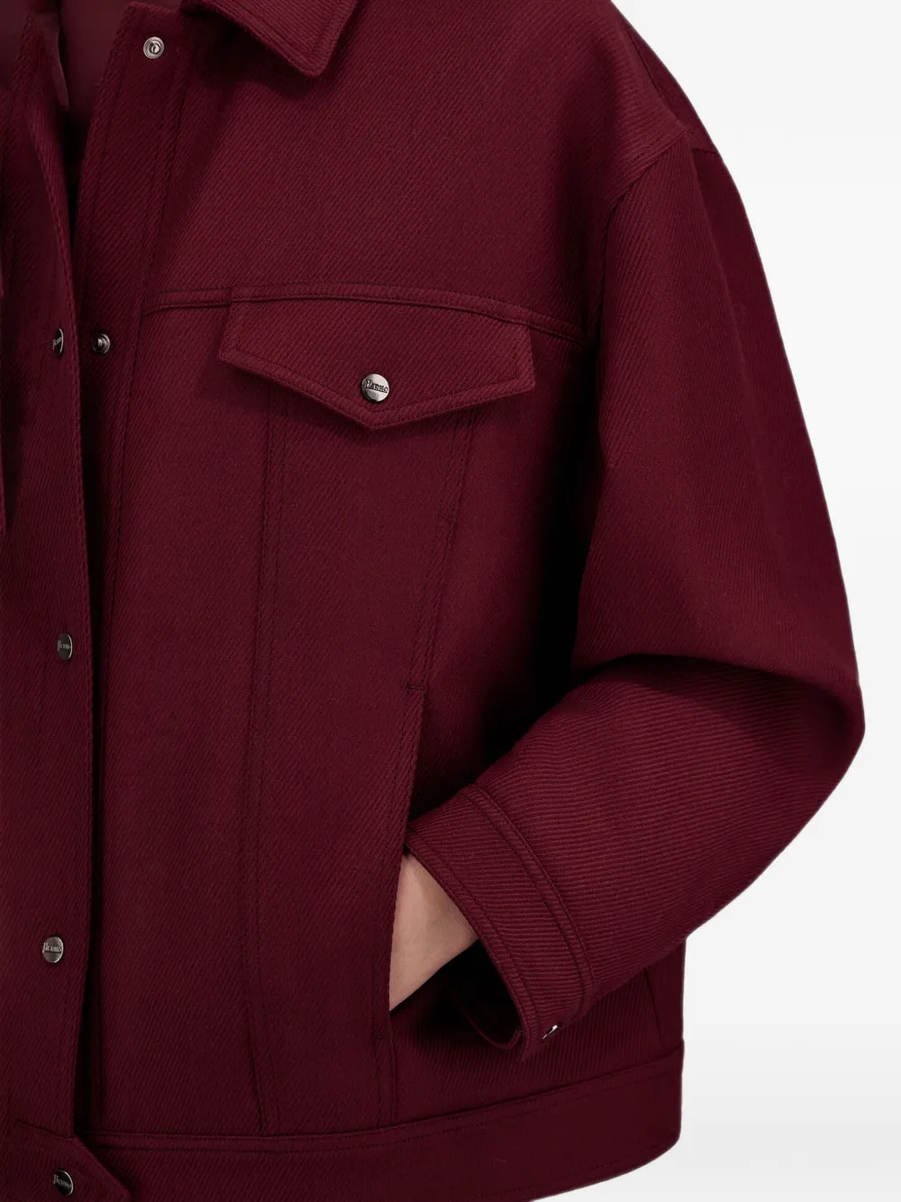 Herno Cavalry-twill shirtjack Rood