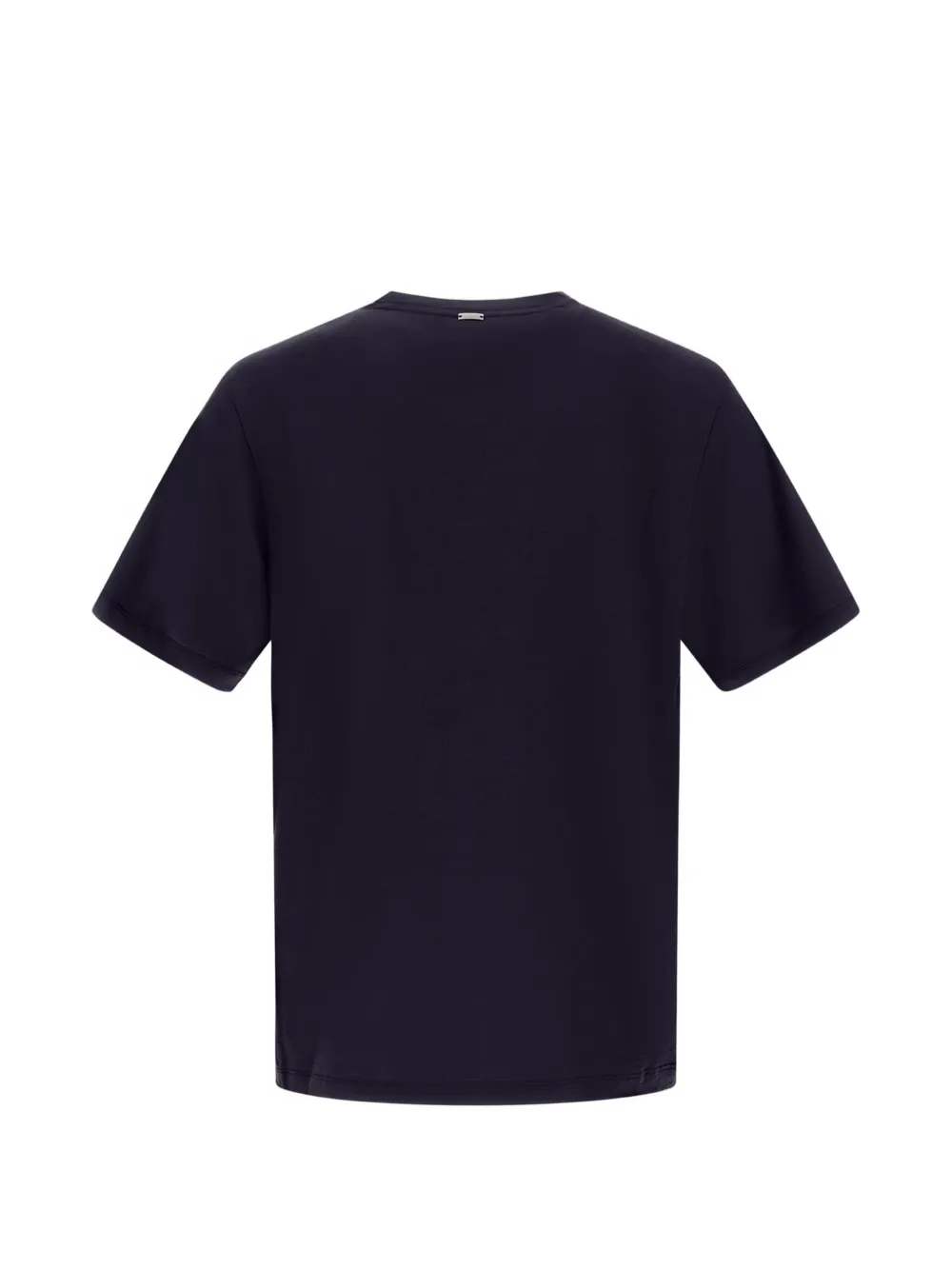 Herno Wollen T-shirt met geborduurd logo Blauw