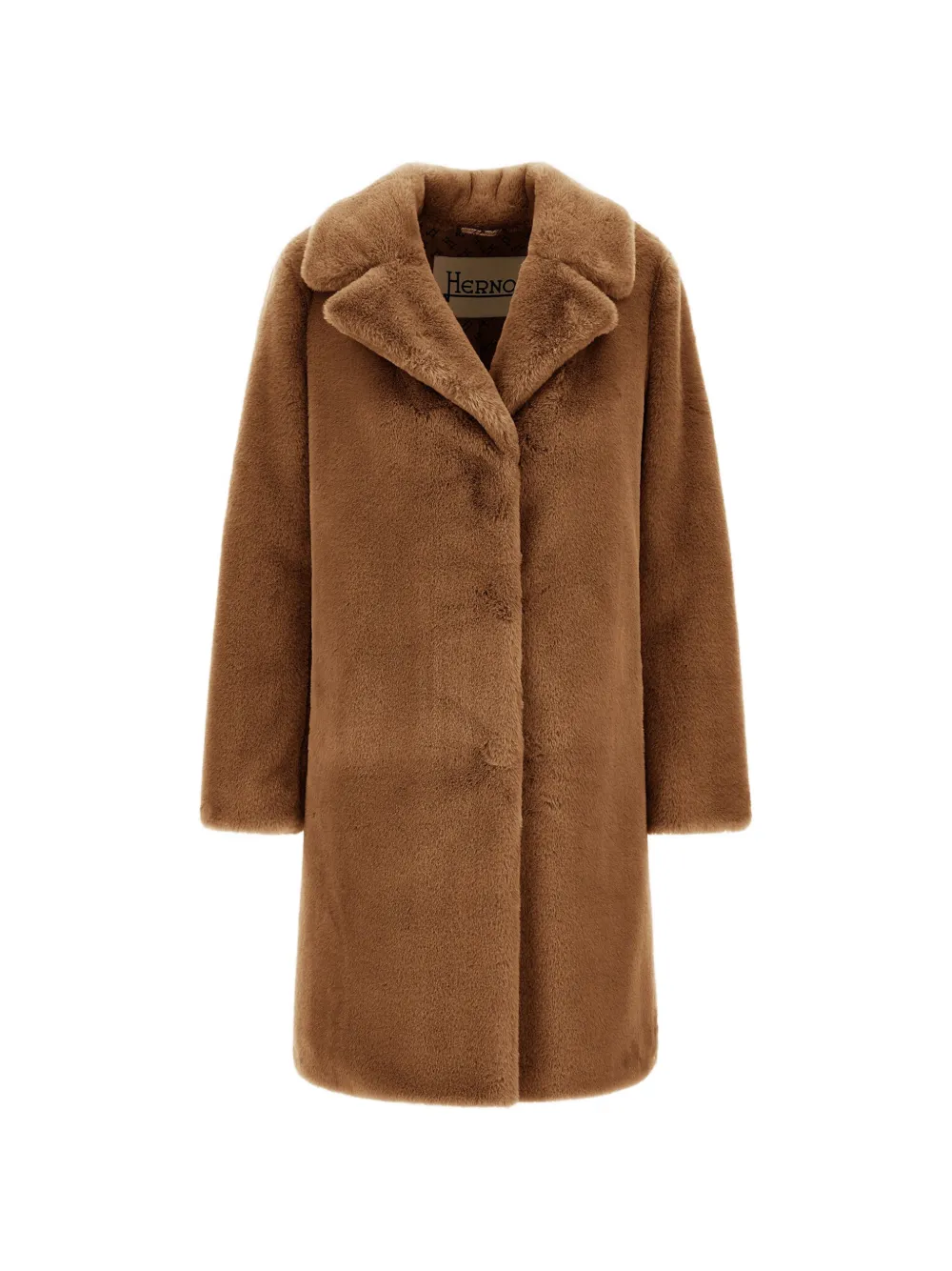 Herno faux-fur lapel-collar coat