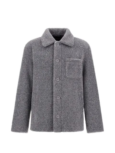 Herno teddy-effect melange jacket