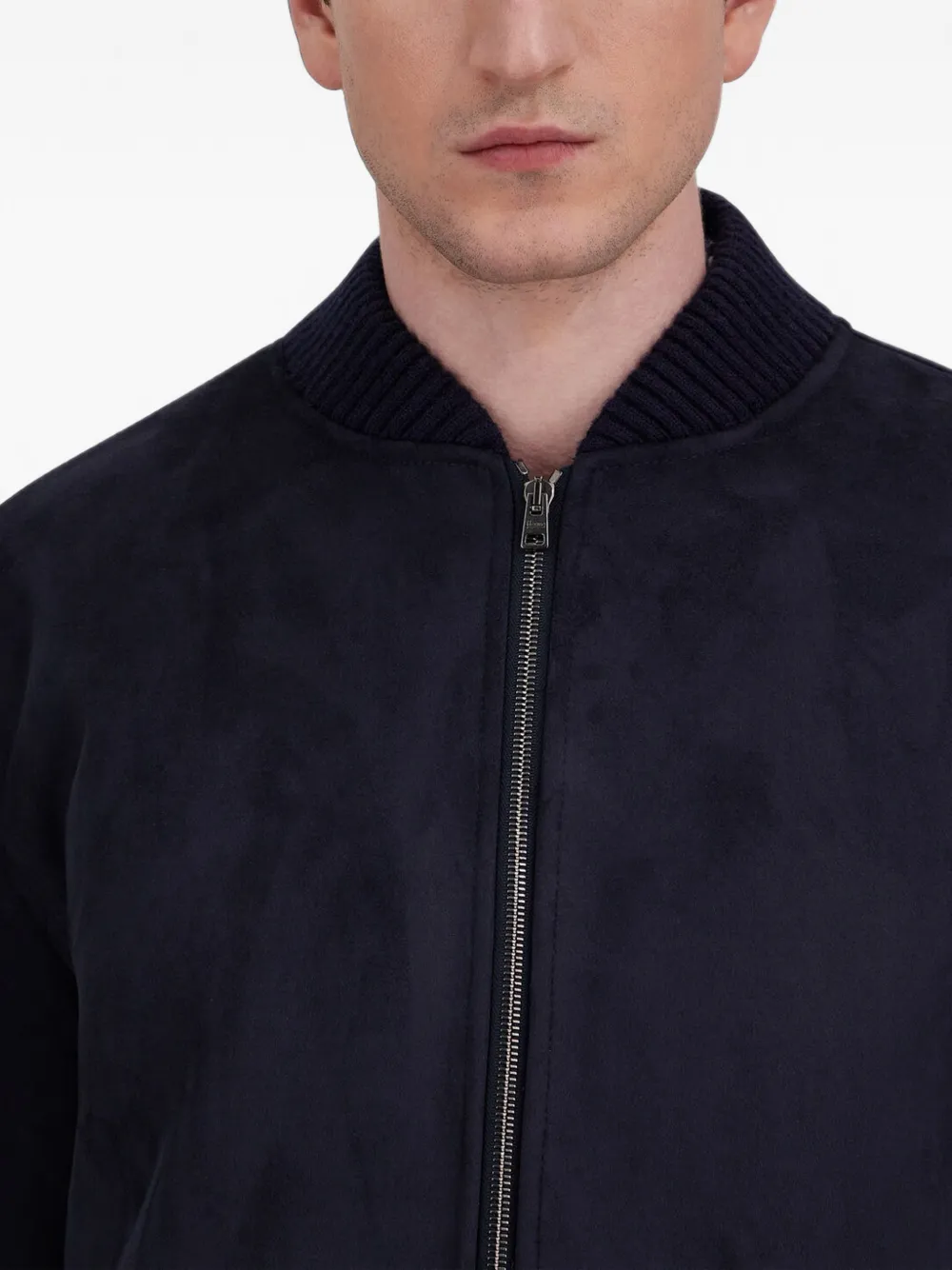 Herno Bomberjack met suède-effect Blauw