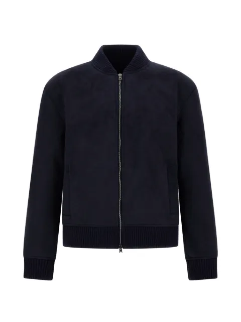 Herno suede-effect bomber jacket