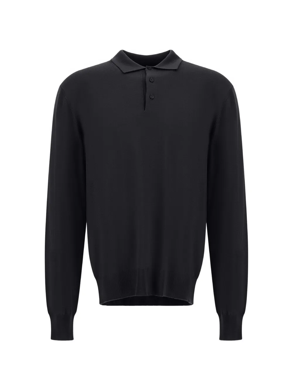 Herno Wollen poloshirt Zwart