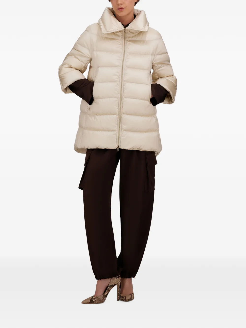 Herno Cleofe gewatteerde jas Beige
