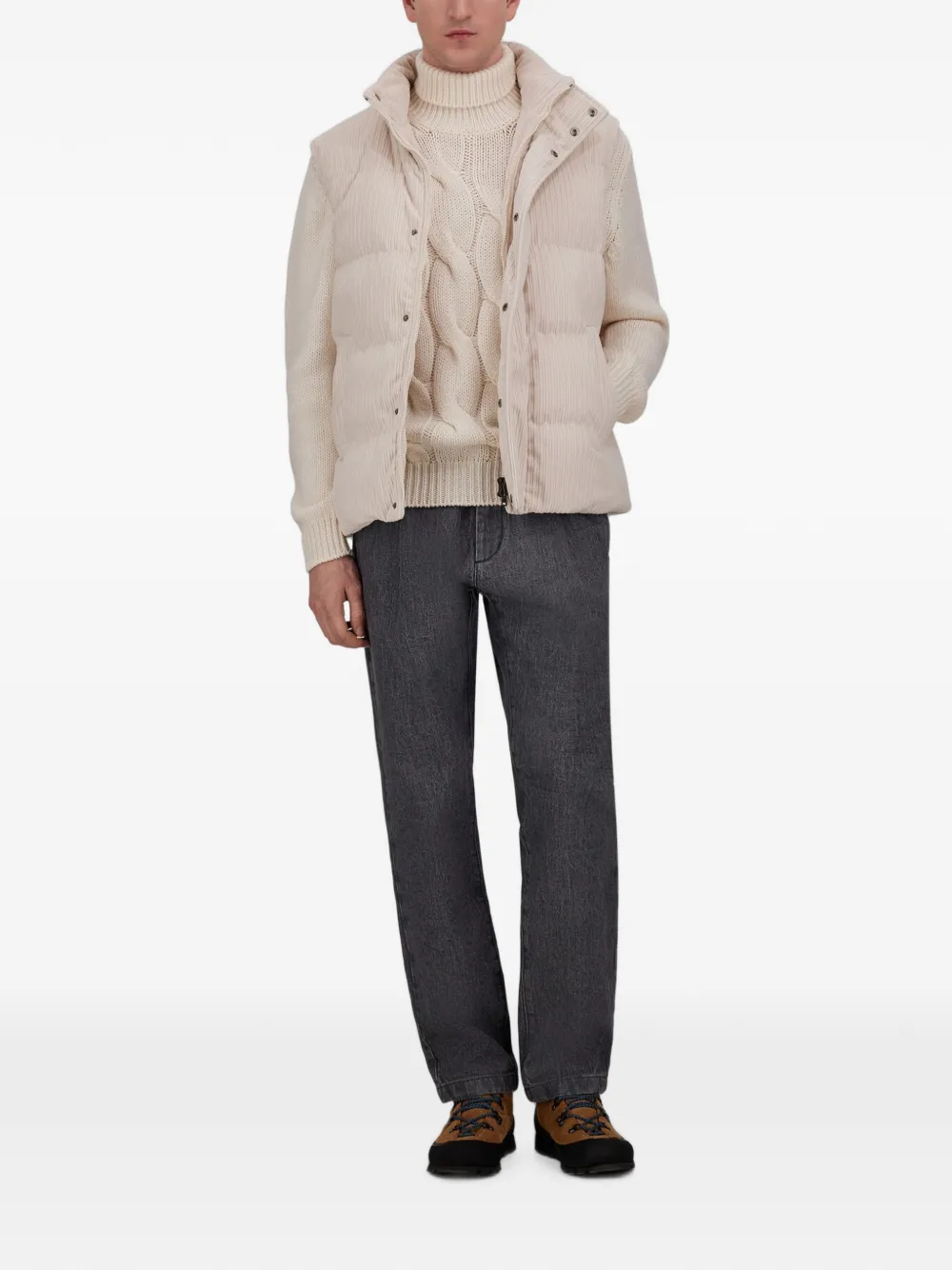 Herno Ribfluwelen bodywarmer Wit