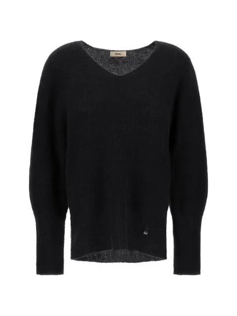 Herno stocking-stitch V-neck sweater