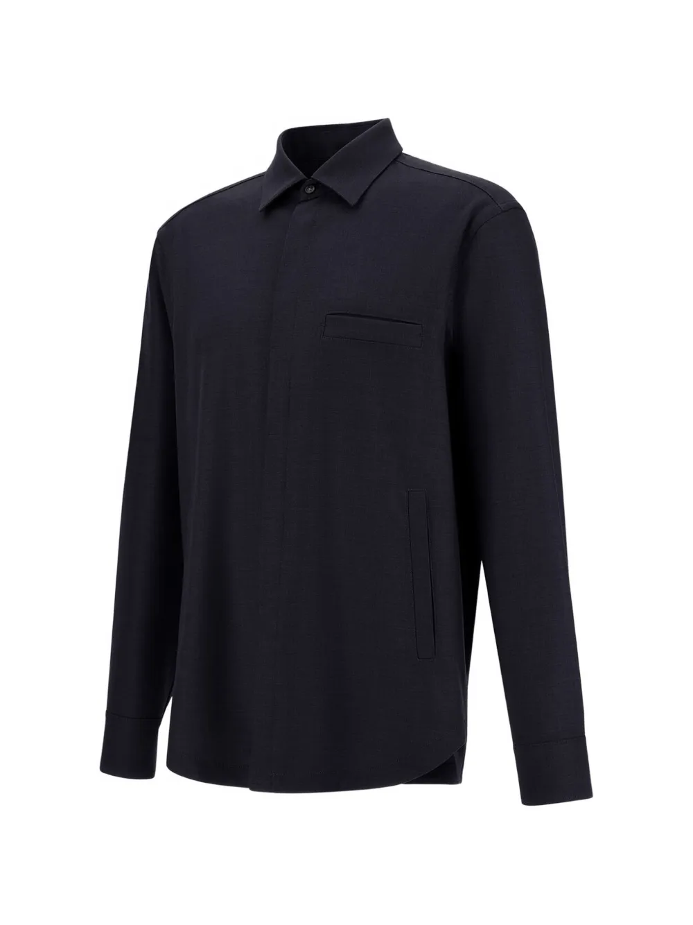 Herno Gabardine overhemd met lange mouwen Blauw
