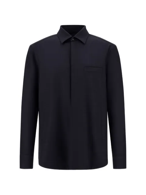 Herno long-sleeve gabardine shirt