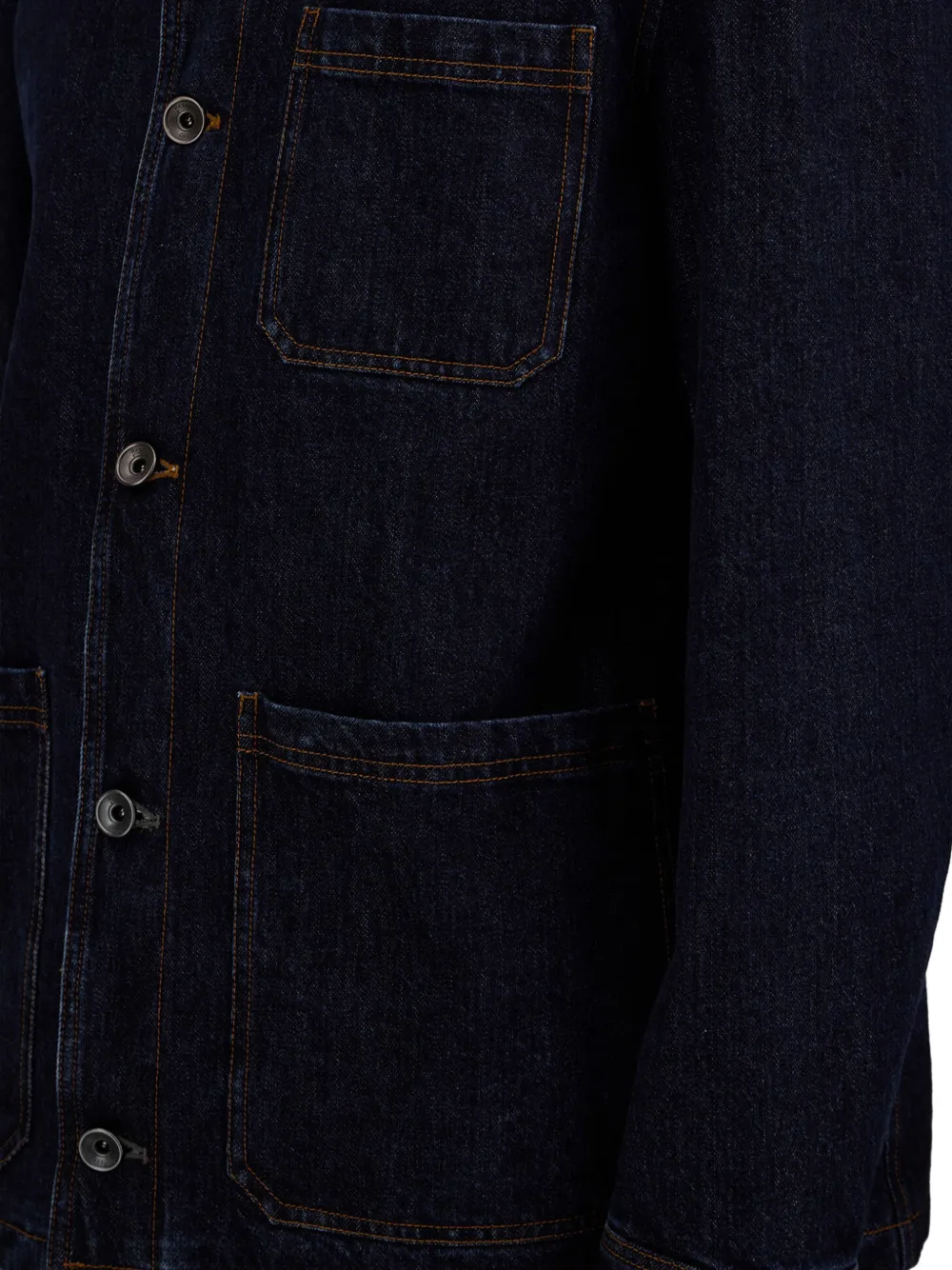 Herno Denim shirtjack met hoge hals Blauw