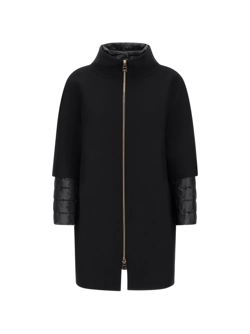 Herno Mantel im Layering-Look - Schwarz