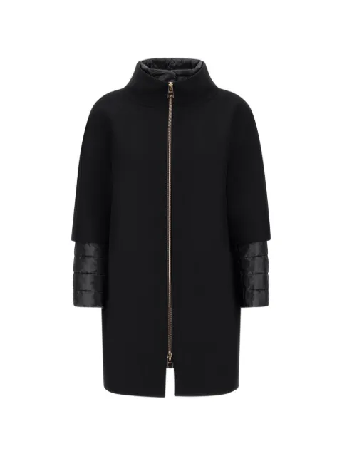 Herno layered zip-up coat