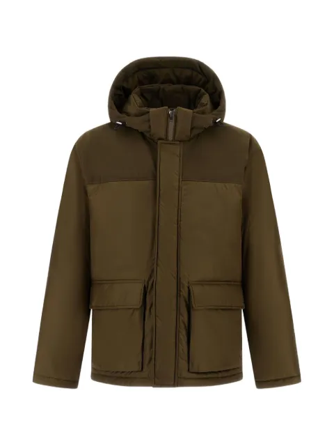 Herno panelled hooded parka coat