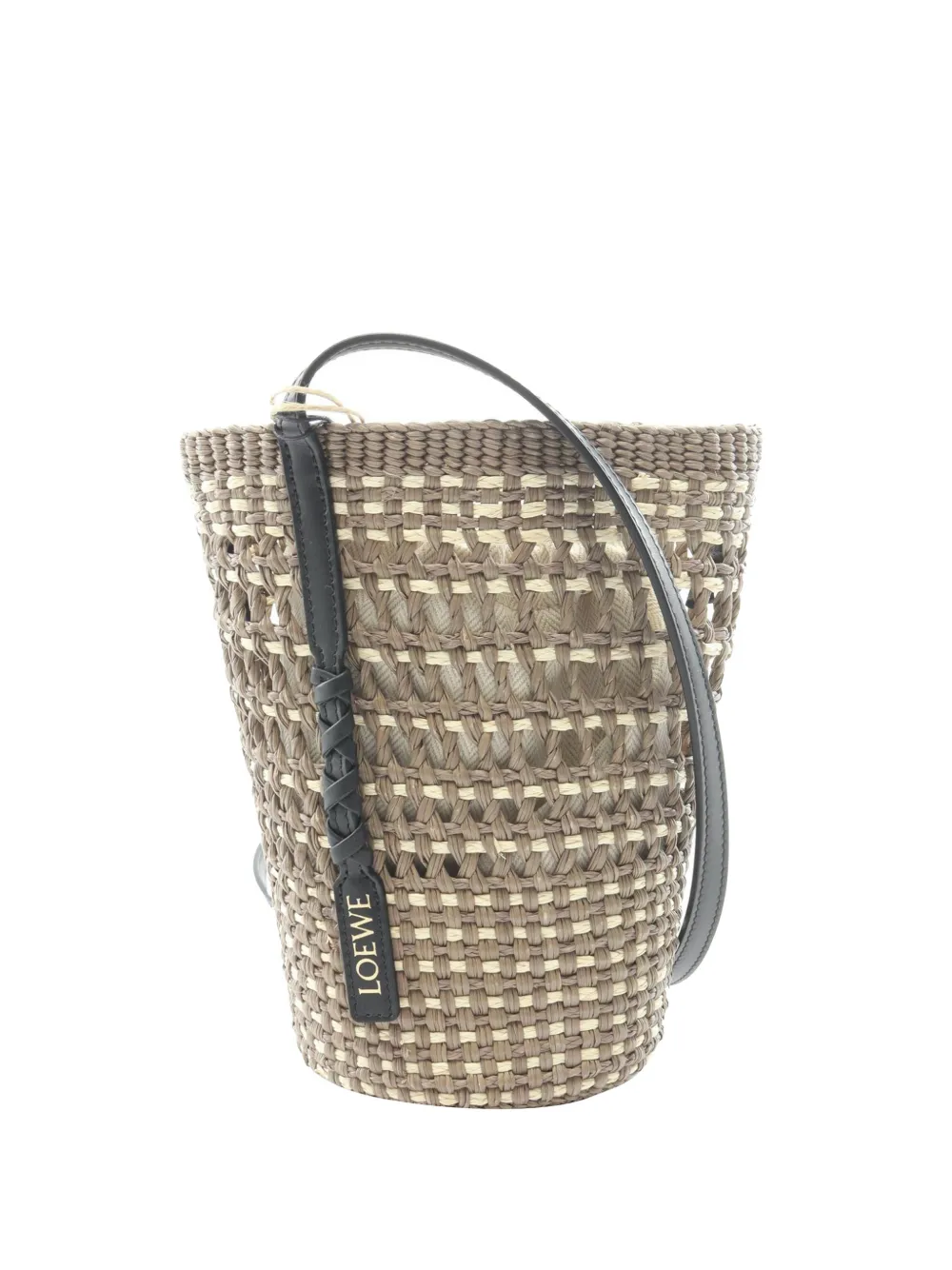 Loewe Pre-Owned 2010-2026 Raffia Blade Pocket Bag bucket bag - Braun
