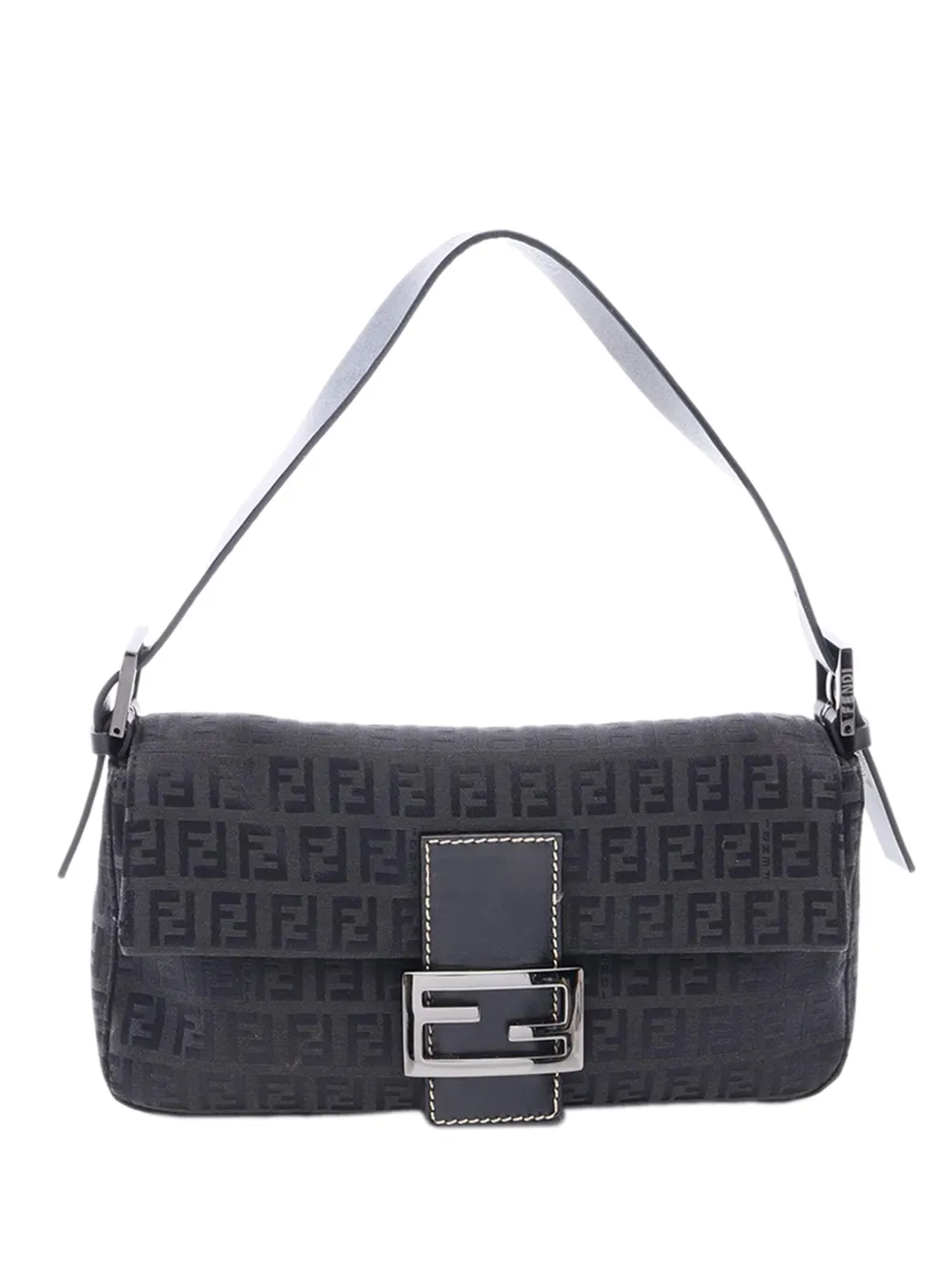Fendi Pre-Owned 2000-2010 Zucchino Canvas Baguette shoulder bag - Nero