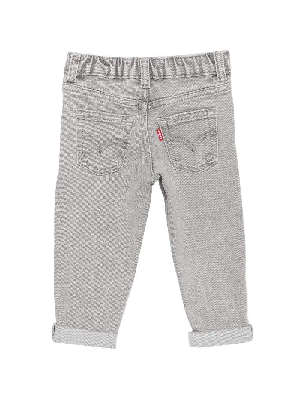 Levi's Kids Jeans met elastische taille en omgeslagen zoom Grijs