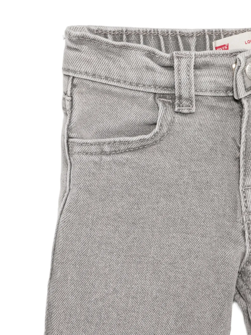 Levi's Kids Jeans met elastische taille en omgeslagen zoom Grijs