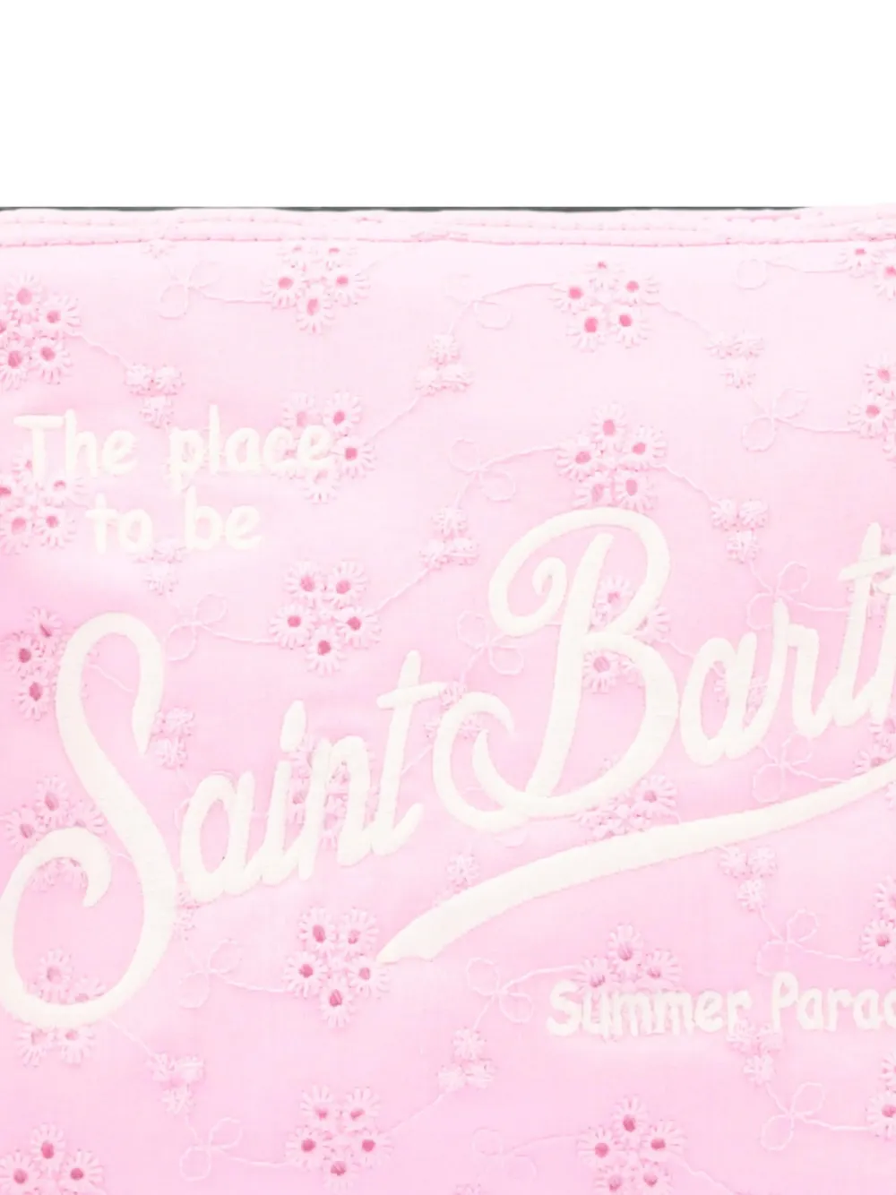 MC2 Saint Barth Clutch met bloemenkant Roze