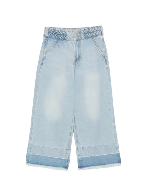 Levi's Kids jeans con pretina trenzada y bordes deshilachados
