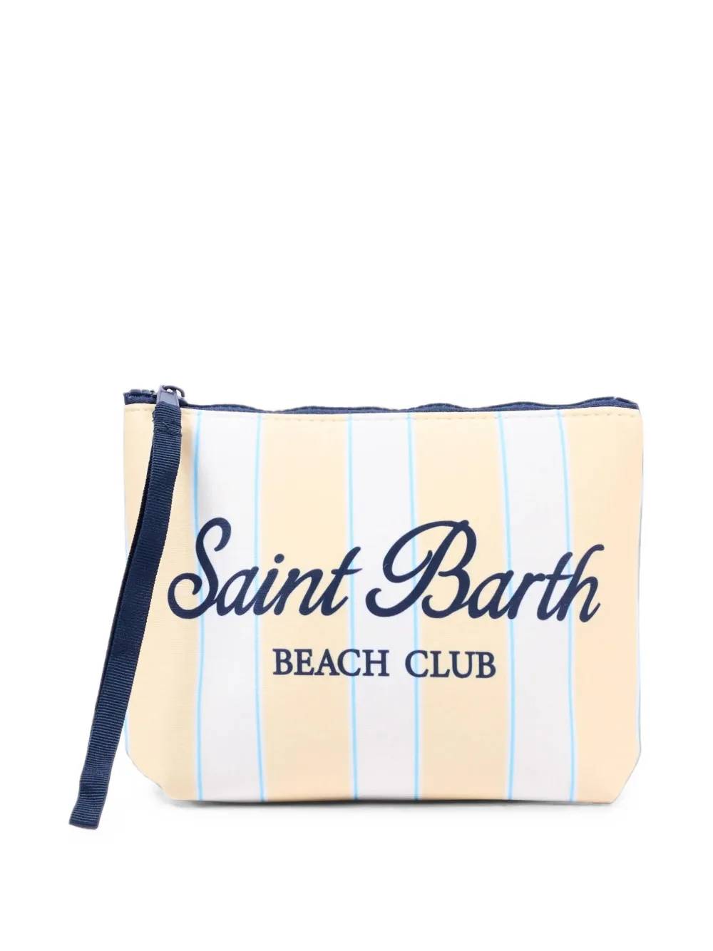 MC2 Saint Barth Kids Aline gestreepte clutch met logo-print Geel