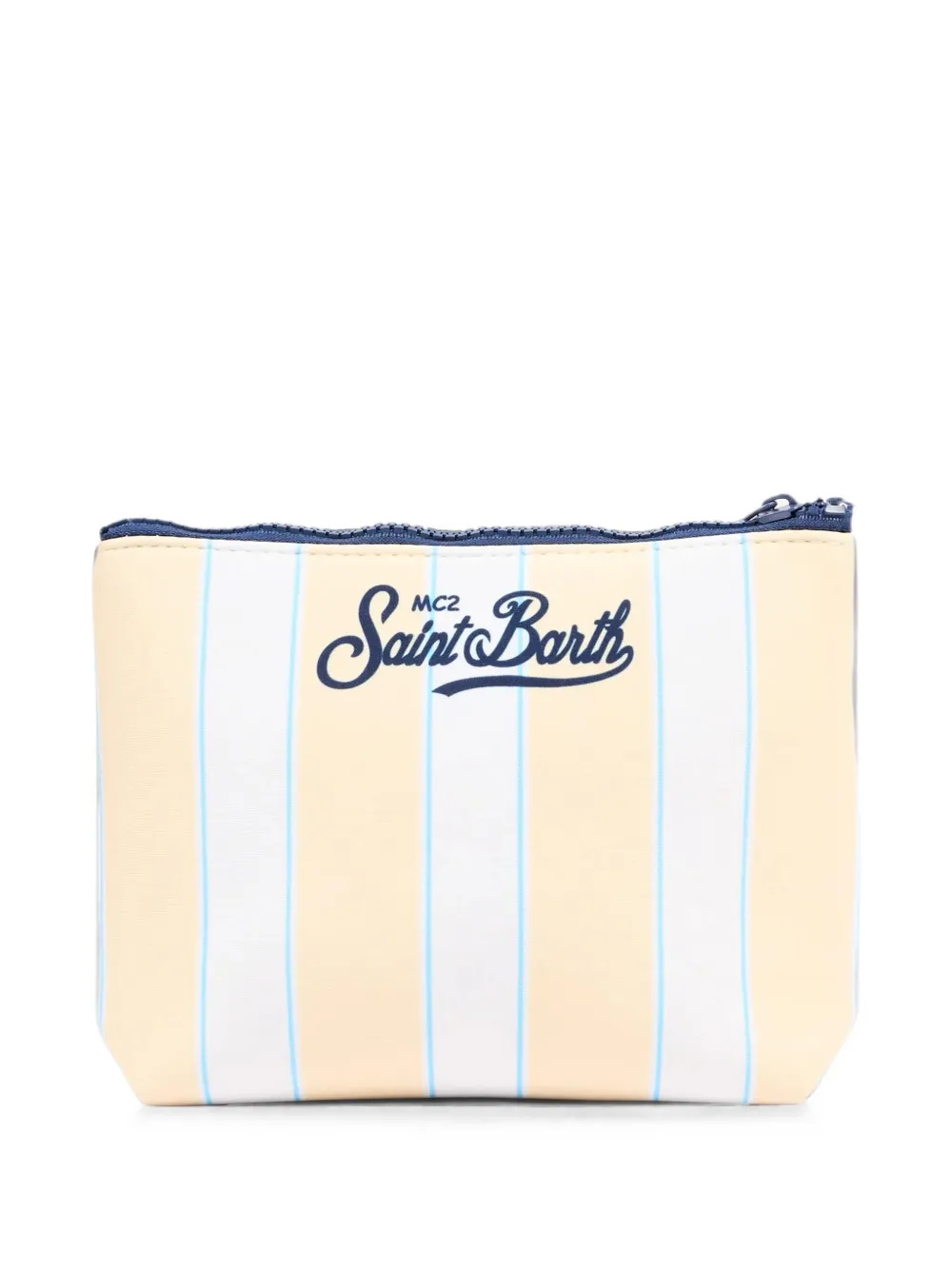 MC2 Saint Barth Kids Aline gestreepte clutch met logo-print Geel