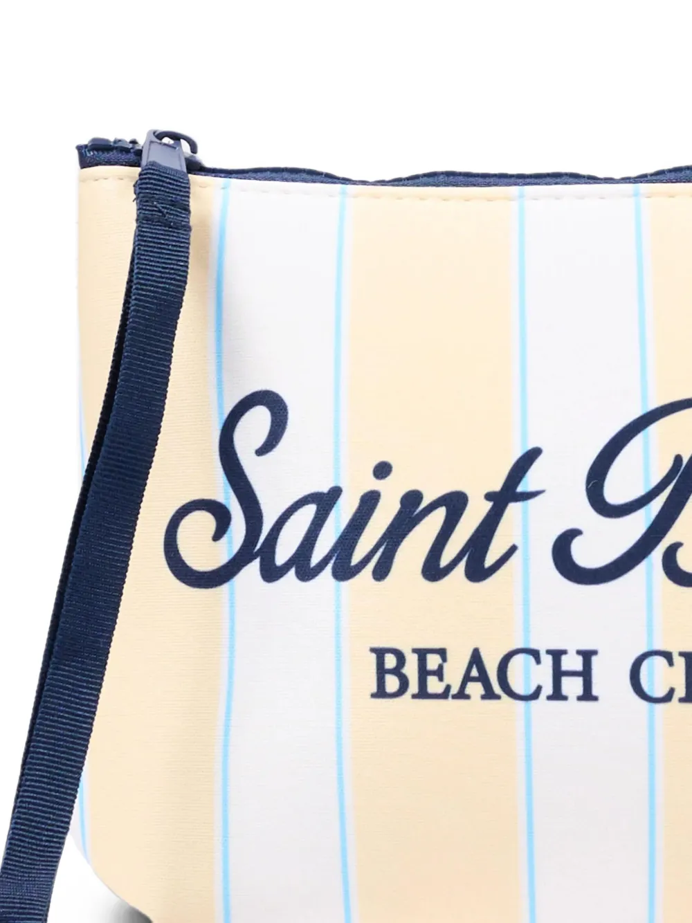 MC2 Saint Barth Kids Aline gestreepte clutch met logo-print Geel