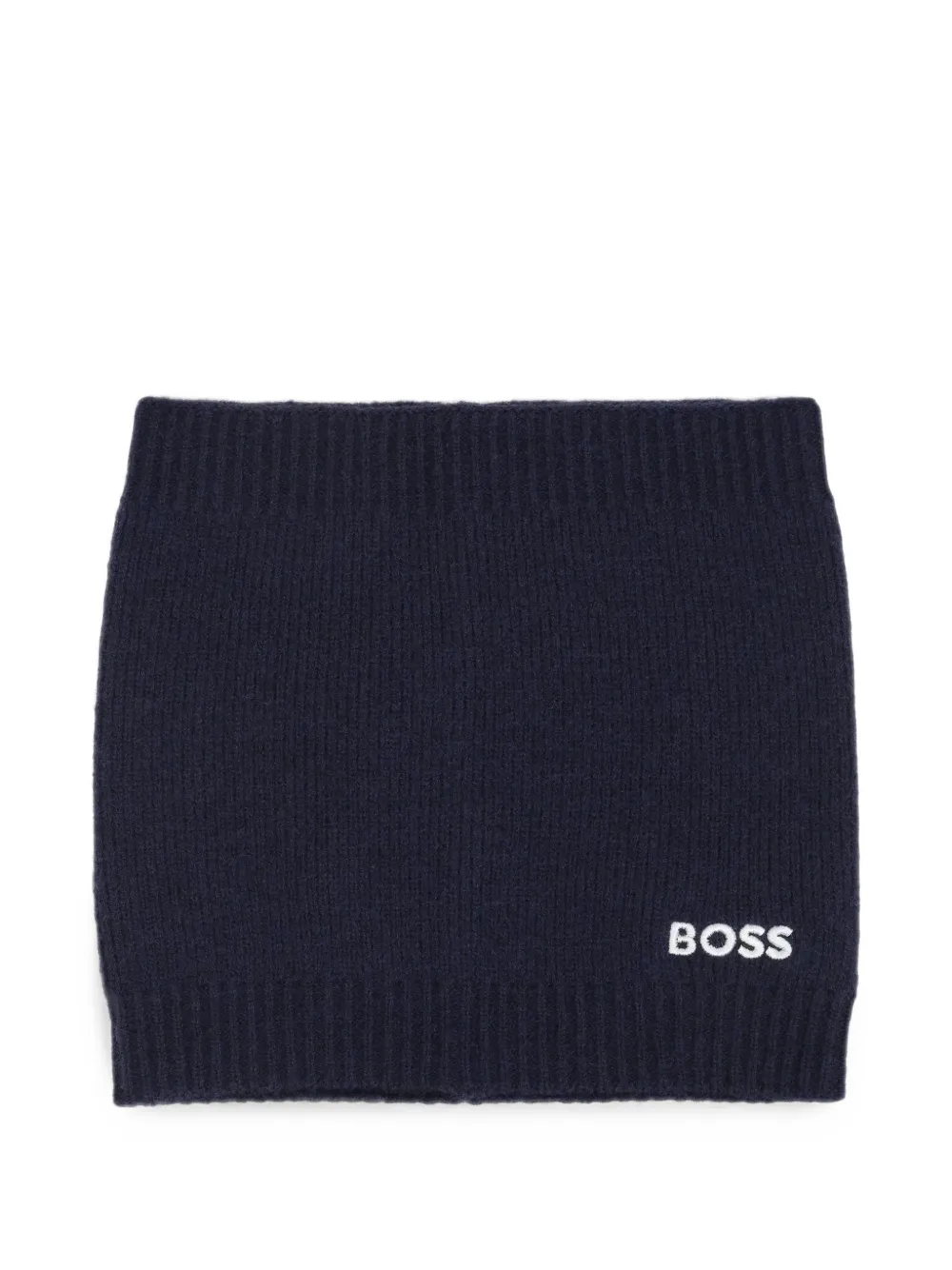 BOSS Kidswear Sjaal met logoprint Blauw