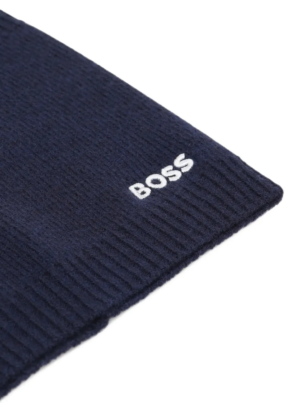 BOSS Kidswear Sjaal met logoprint Blauw