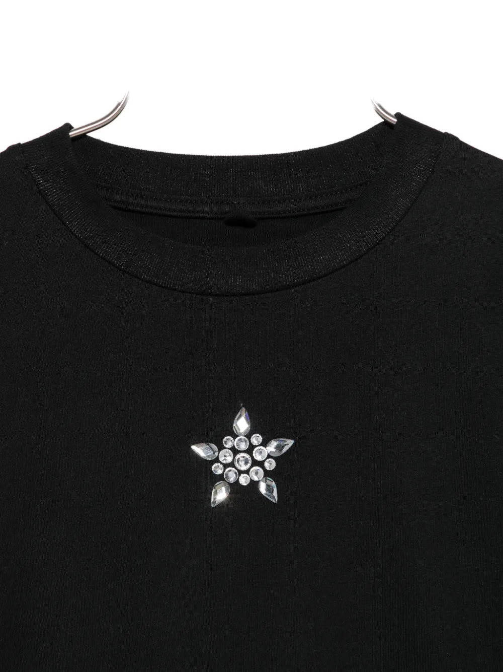 Stella McCartney Kids T-shirt met sterapplicatie en stras Zwart