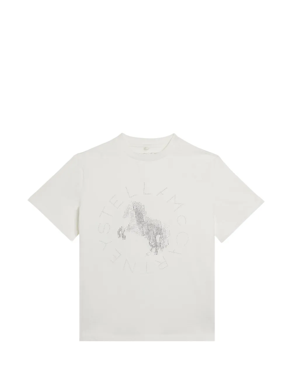 Stella McCartney Kids rhinestone horse-motif T-shirt - Toni neutri