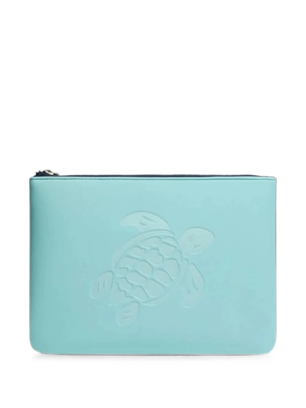 Vilebrequin Kids Clutch met schildpad-reliëf Blauw