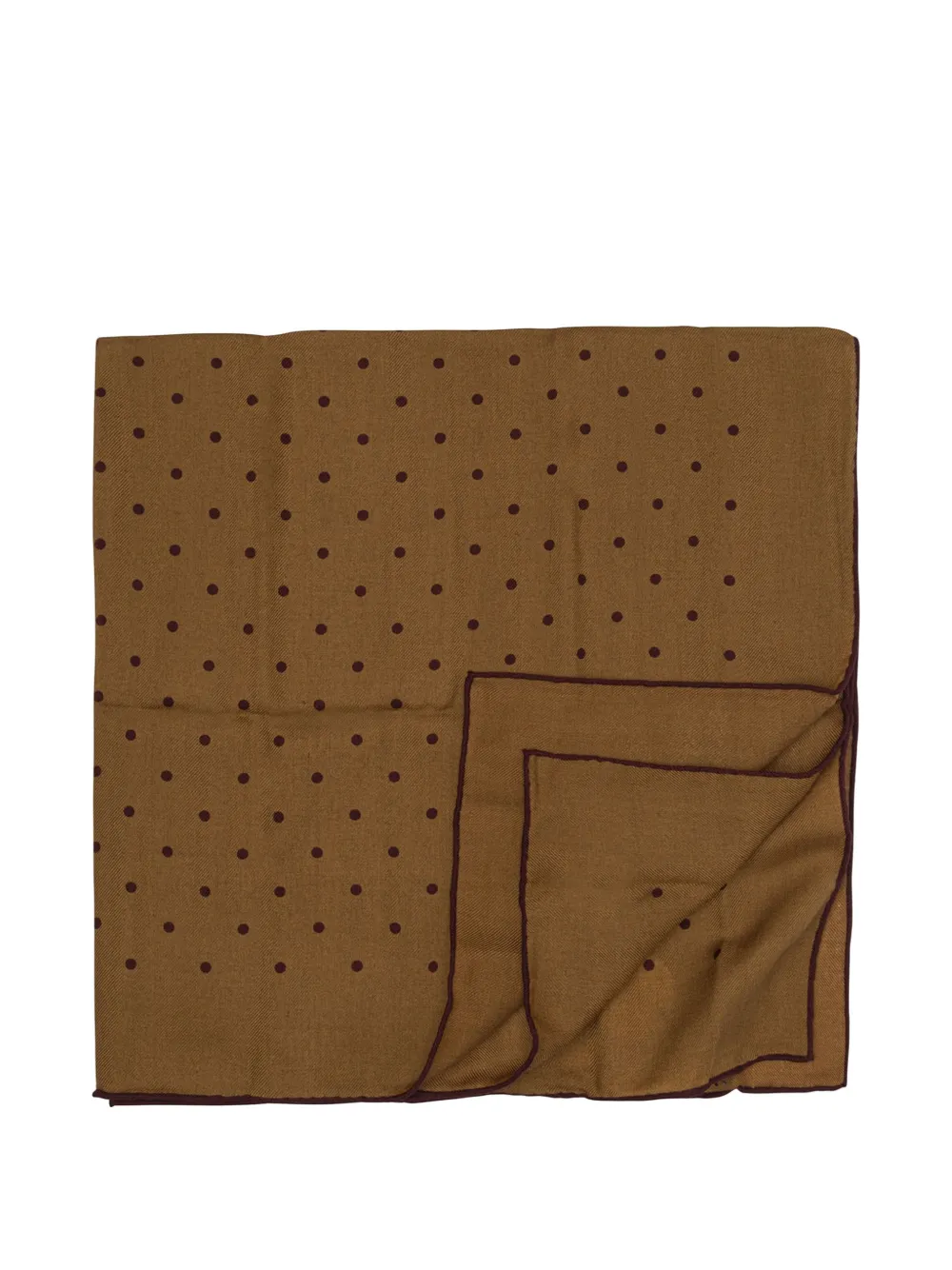 Destin polka-dot wool scarf - Marrone