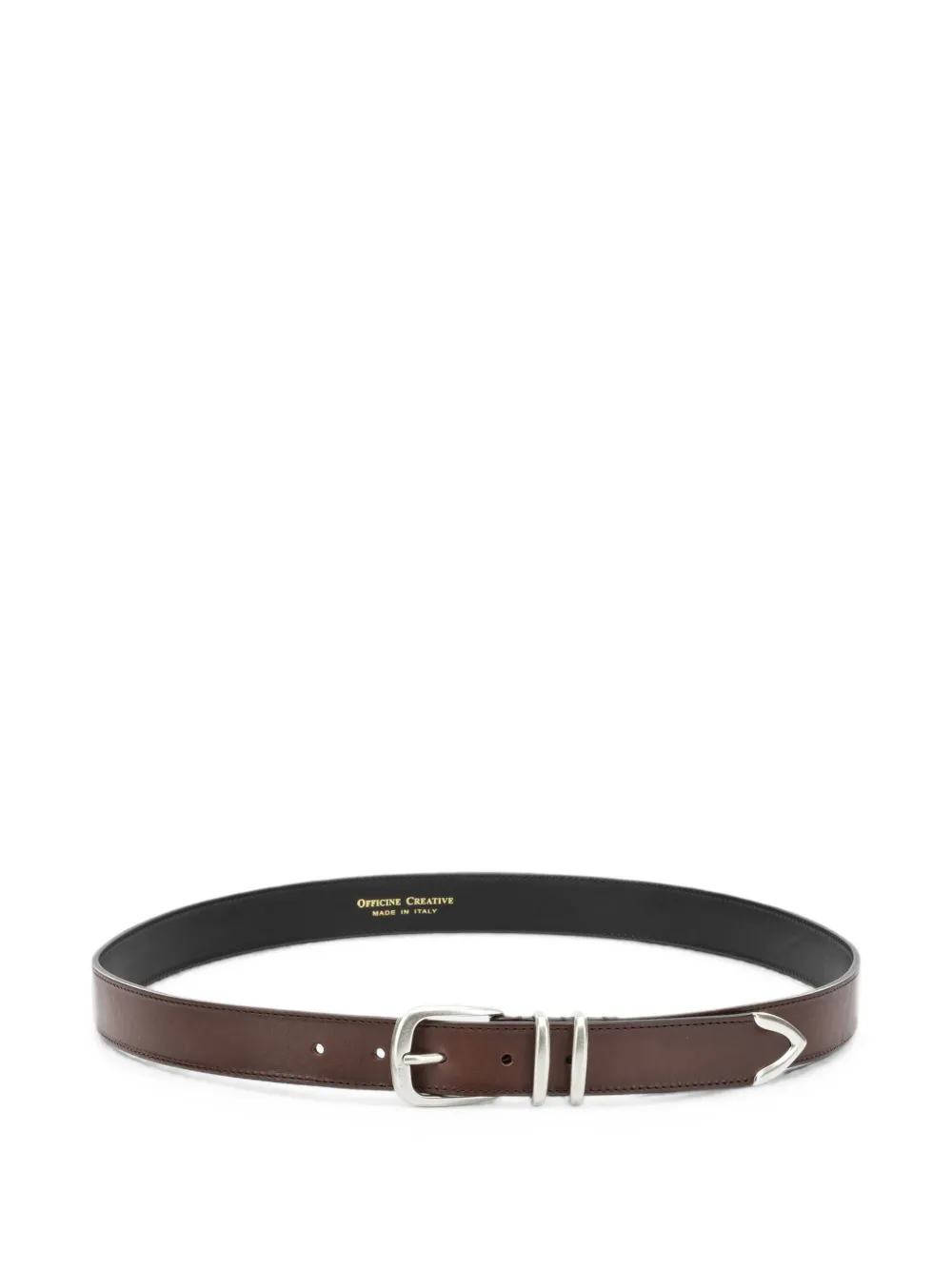 Officine Creative buckle-fastening leather belt - Marrone