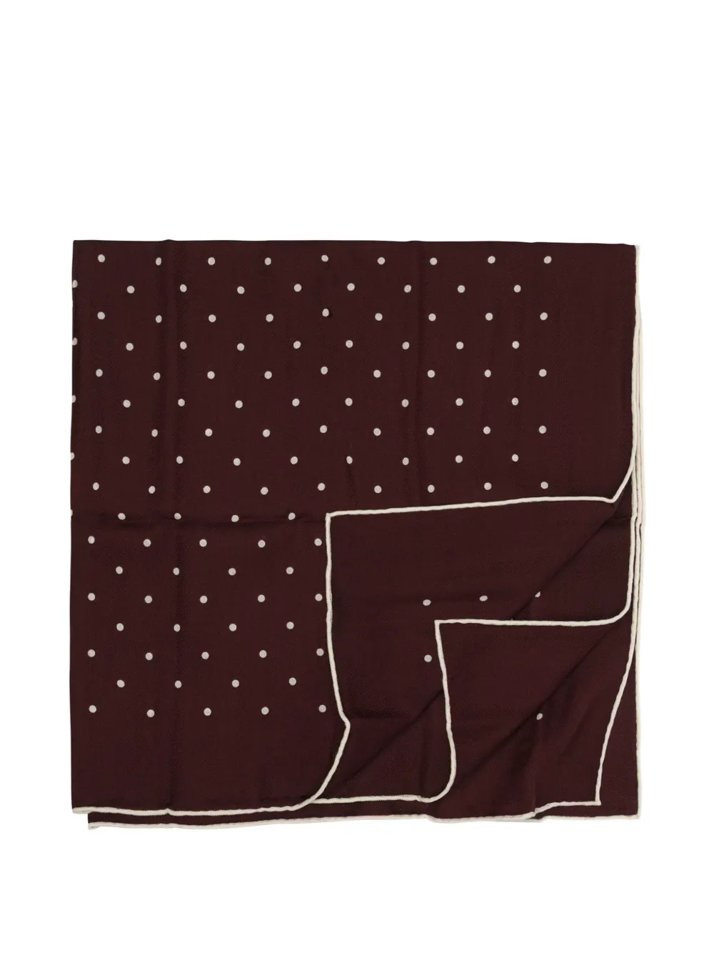Destin polka-dot wool scarf - Marrone