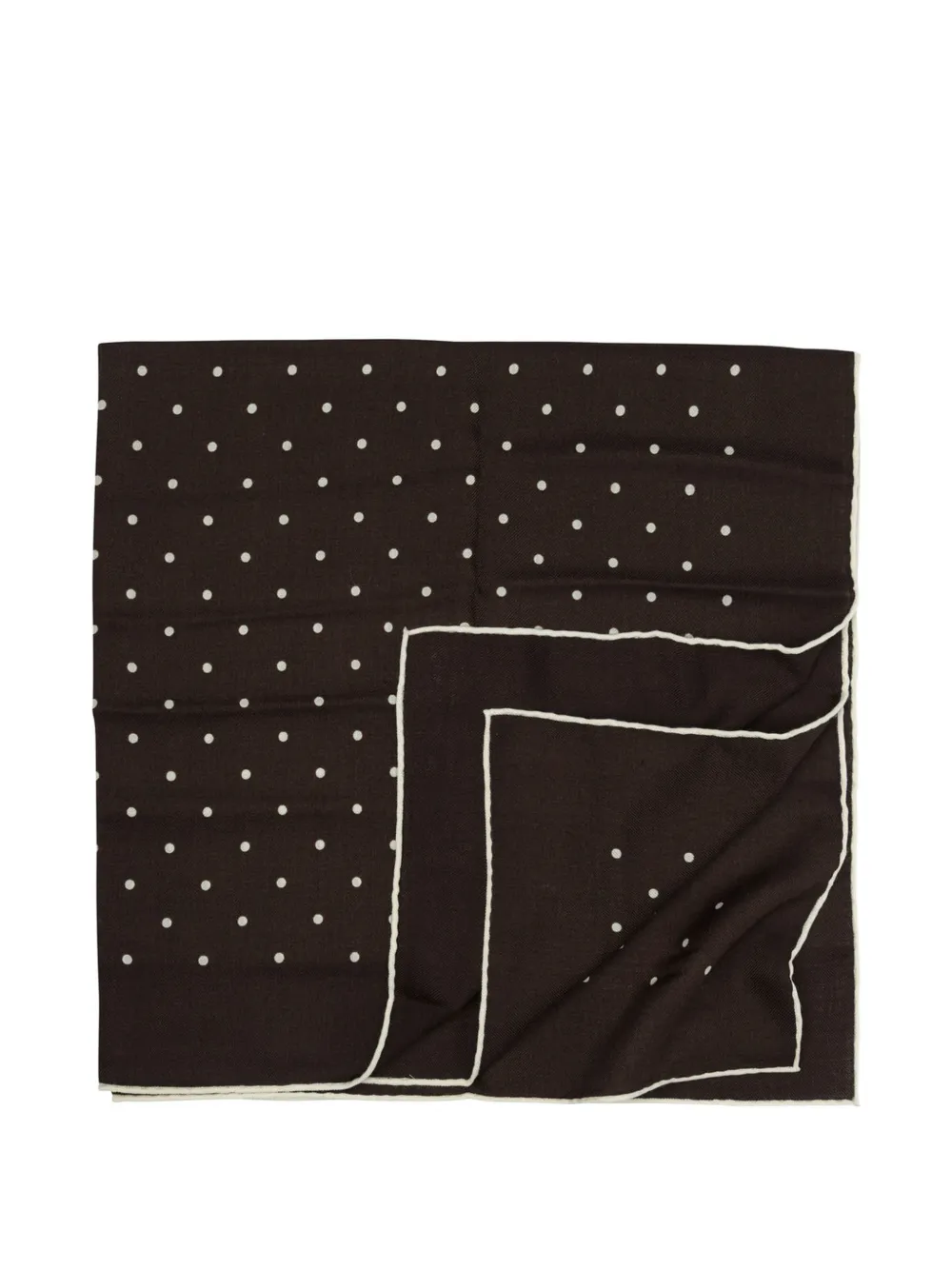 Destin polka-dot wool scarf - Marrone