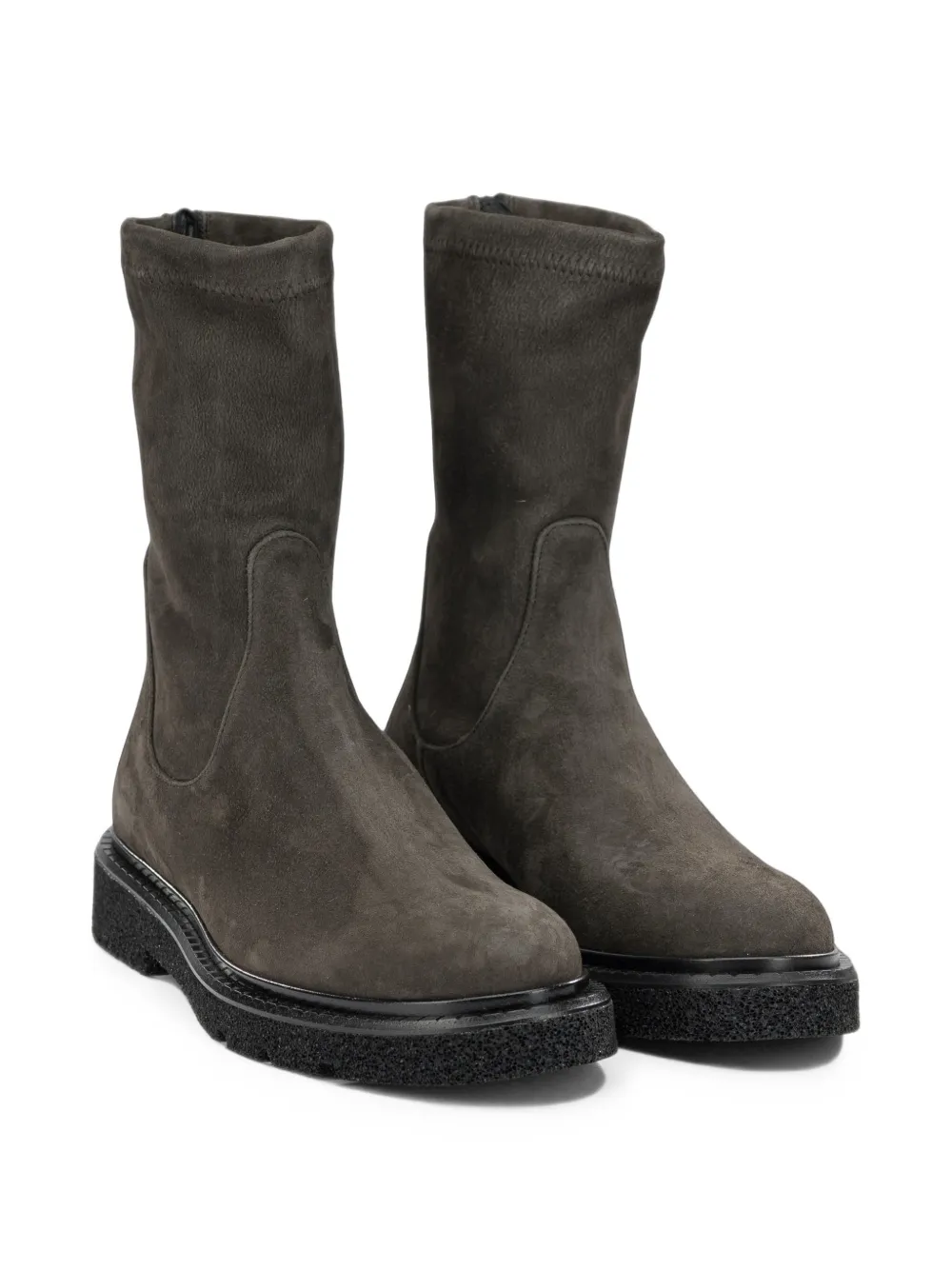GUGLIELMO ROTTA suede zip-up boots Grijs