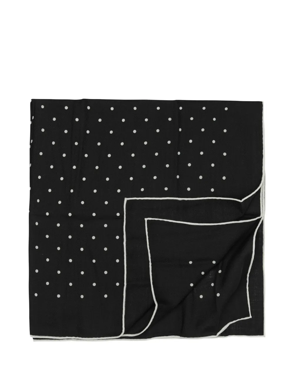 Destin polka-dot wool scarf - Nero