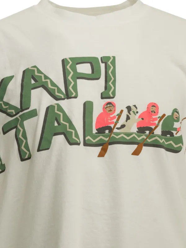 KAPITAL キャピタル ベートーヴェン コットン Tシャツ KAPITAL graphic-print mesh-back T-shirt | Neutrals | FARFETCH