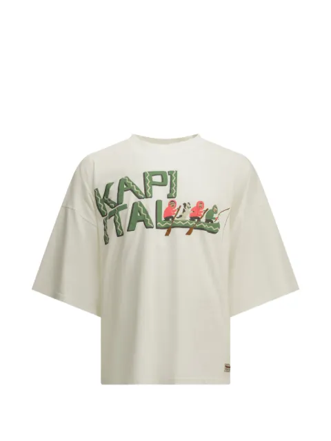KAPITAL graphic-print mesh-back T-shirt