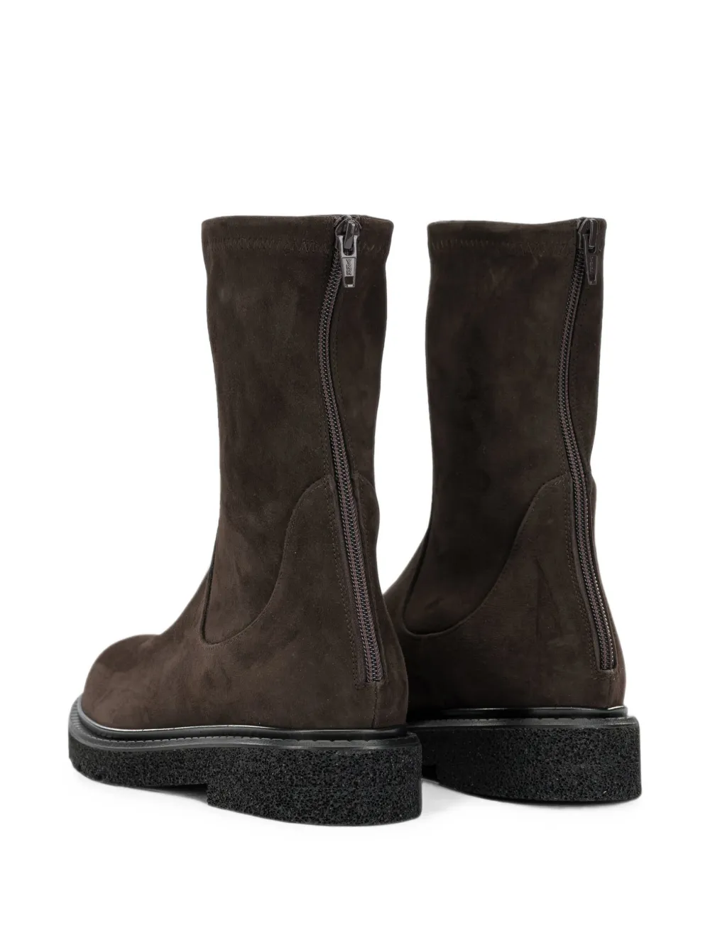 GUGLIELMO ROTTA suede rear-zip ankle boots Bruin