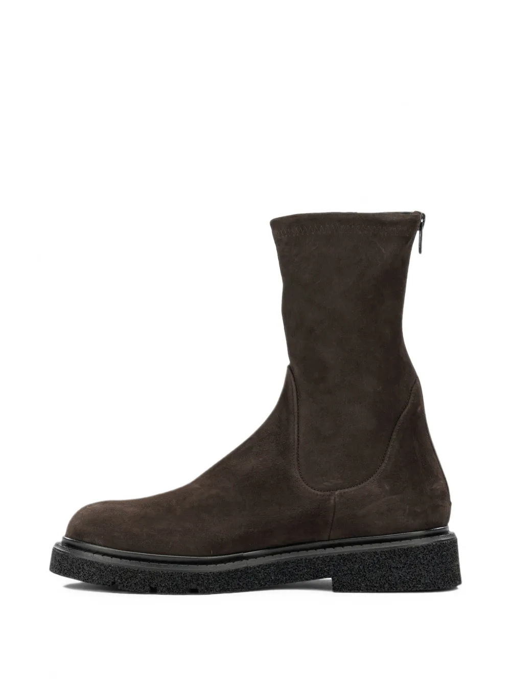 GUGLIELMO ROTTA suede rear-zip ankle boots Bruin