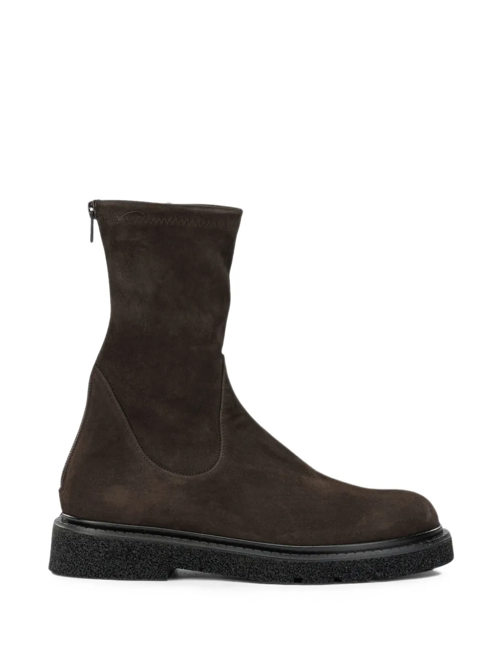 GUGLIELMO ROTTA suede rear-zip ankle boots Bruin