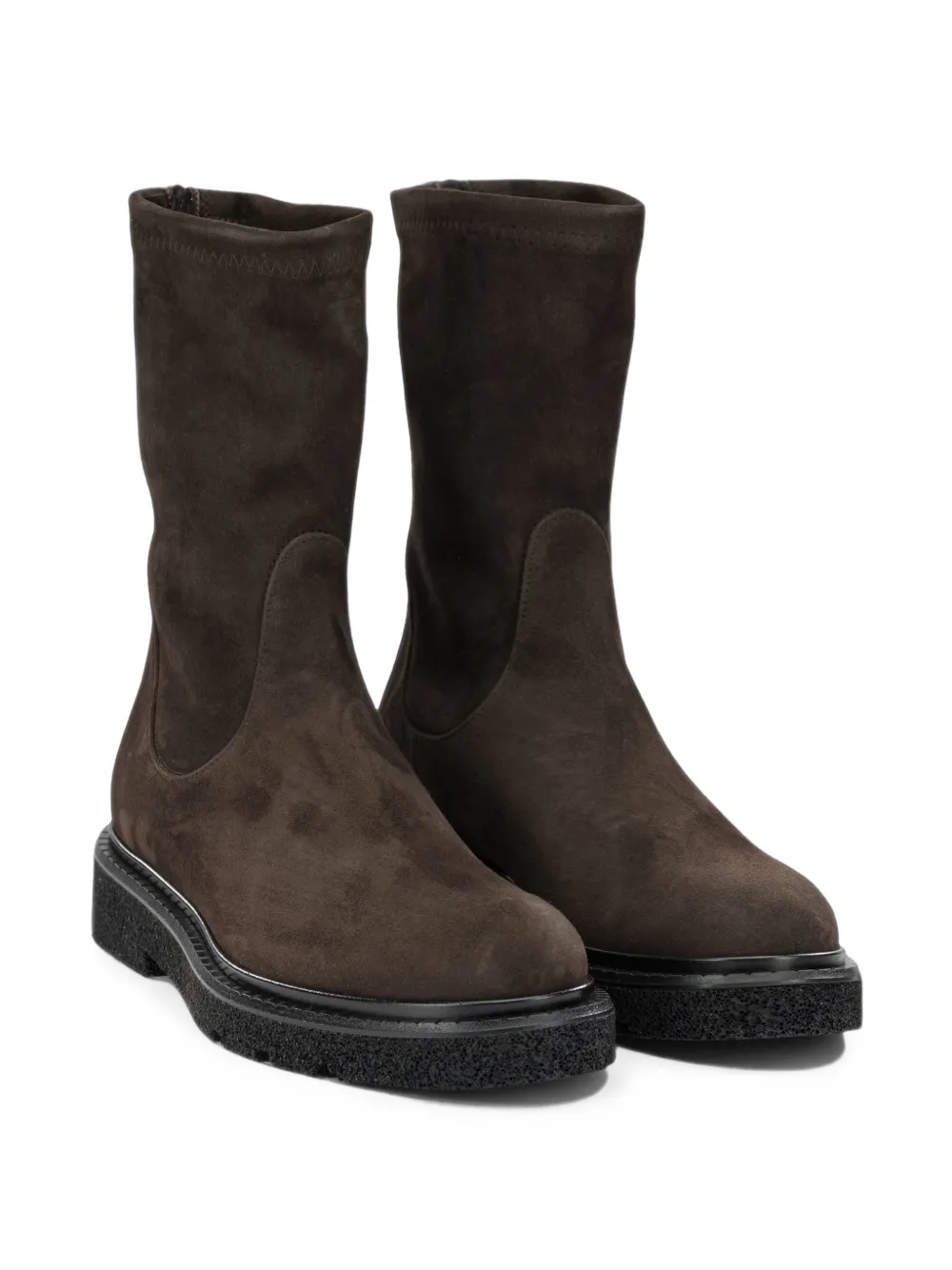 GUGLIELMO ROTTA suede rear-zip ankle boots Bruin